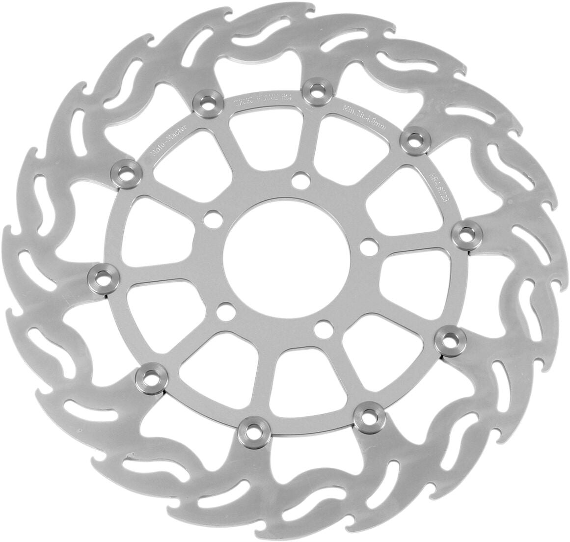 MOTO-MASTER BRAKE ROTOR FLOATING FLAME BLACK 112030