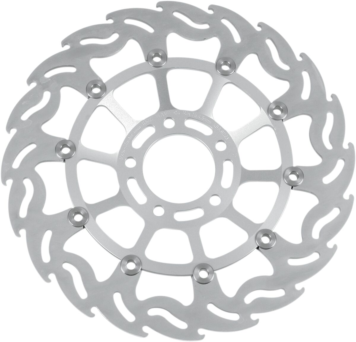 MOTO-MASTER BRAKE ROTOR FLOATING FLAME FLAMED BLACK 113027
