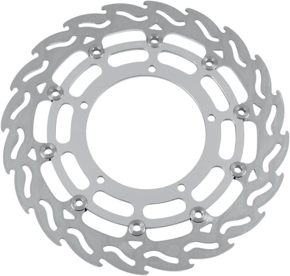 MOTO-MASTER BRAKE ROTOR FLOATING FLAME FLAMED BLACK 112044