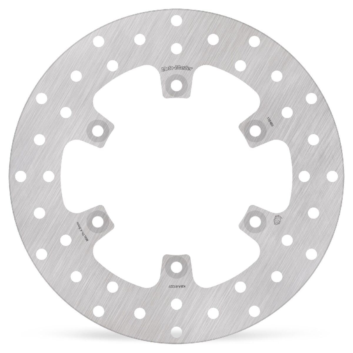 MOTO-MASTER BRAKE ROTOR FIXED HALO ROUND NATURAL 110460
