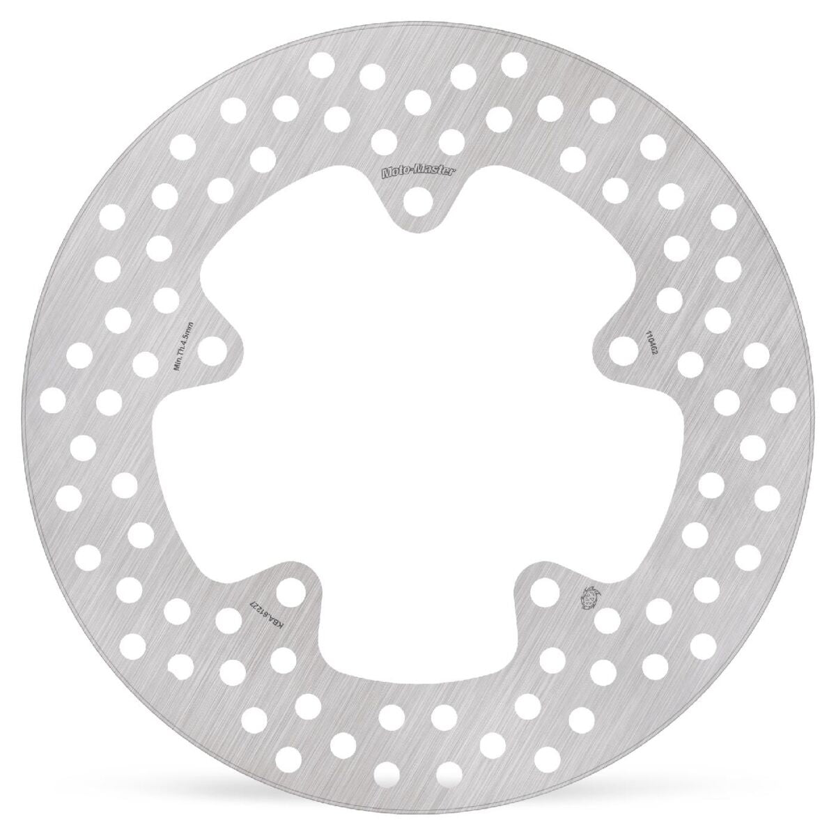 MOTO-MASTER BRAKE ROTOR FIXED HALO ROUND NATURAL 110462