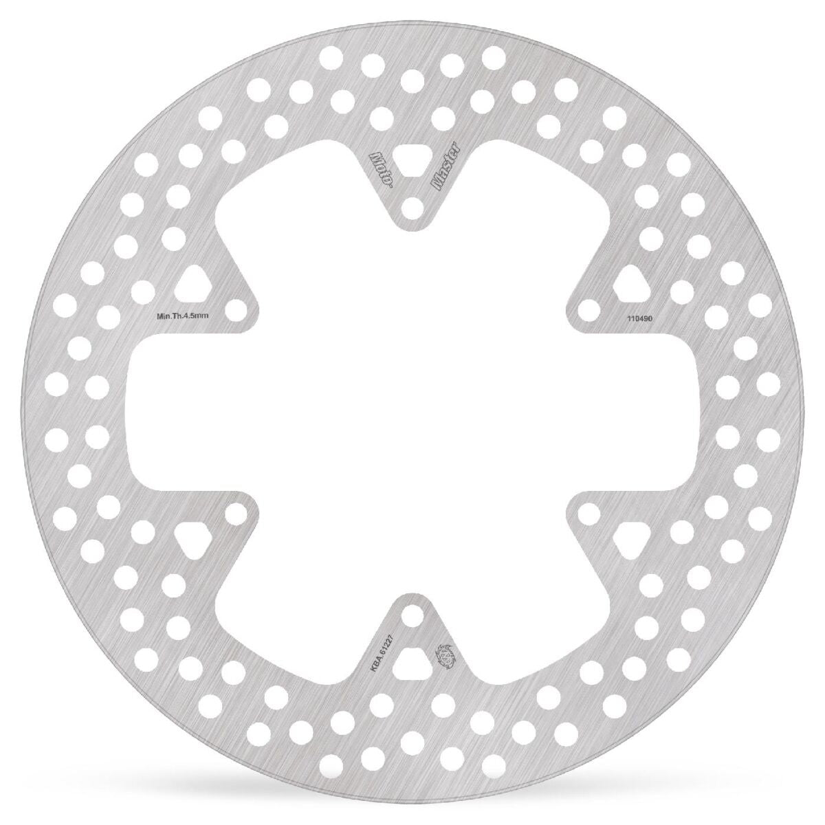 MOTO-MASTER BRAKE ROTOR FIXED HALO ROUND NATURAL 110490