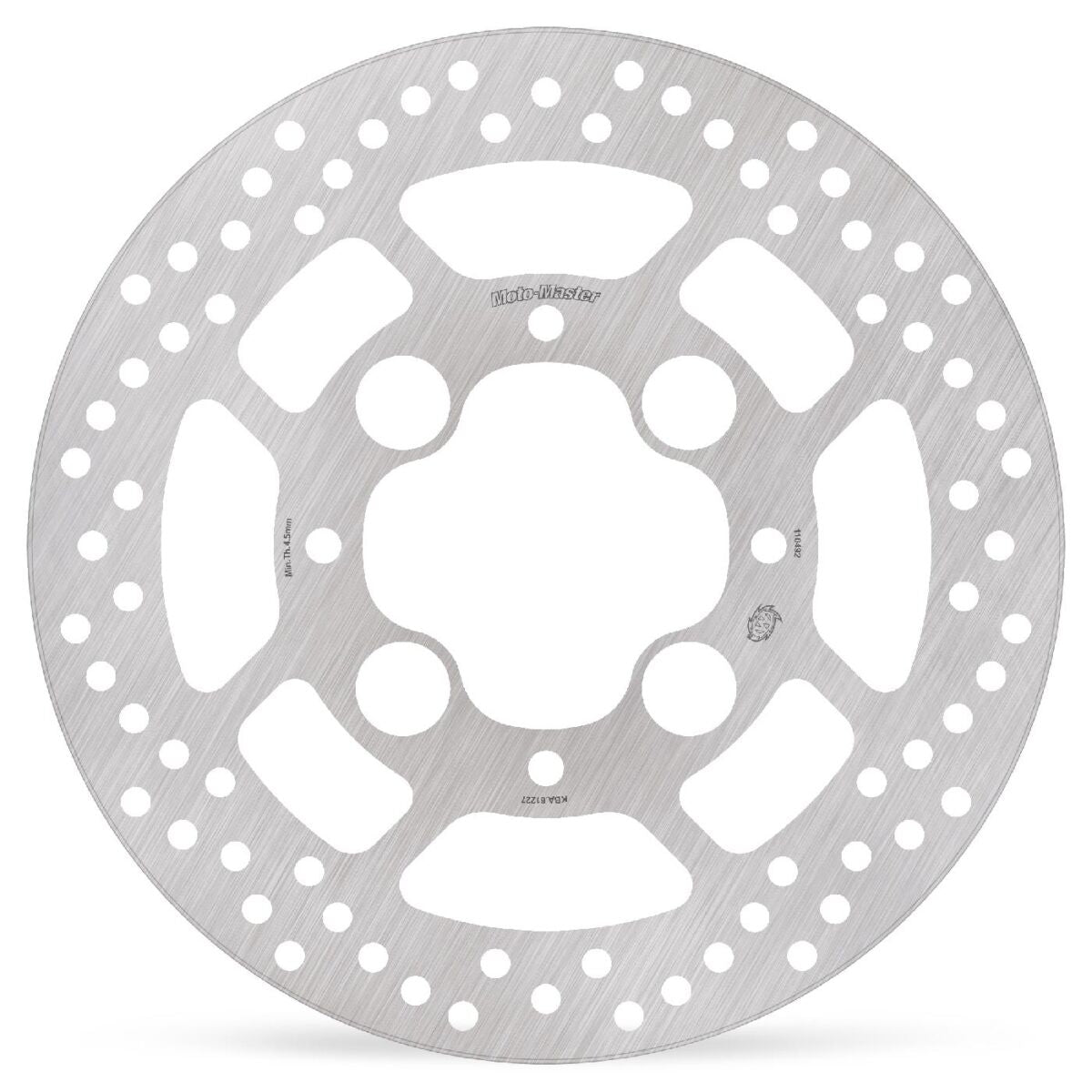 MOTO-MASTER BRAKE ROTOR FIXED HALO ROUND NATURAL 110492