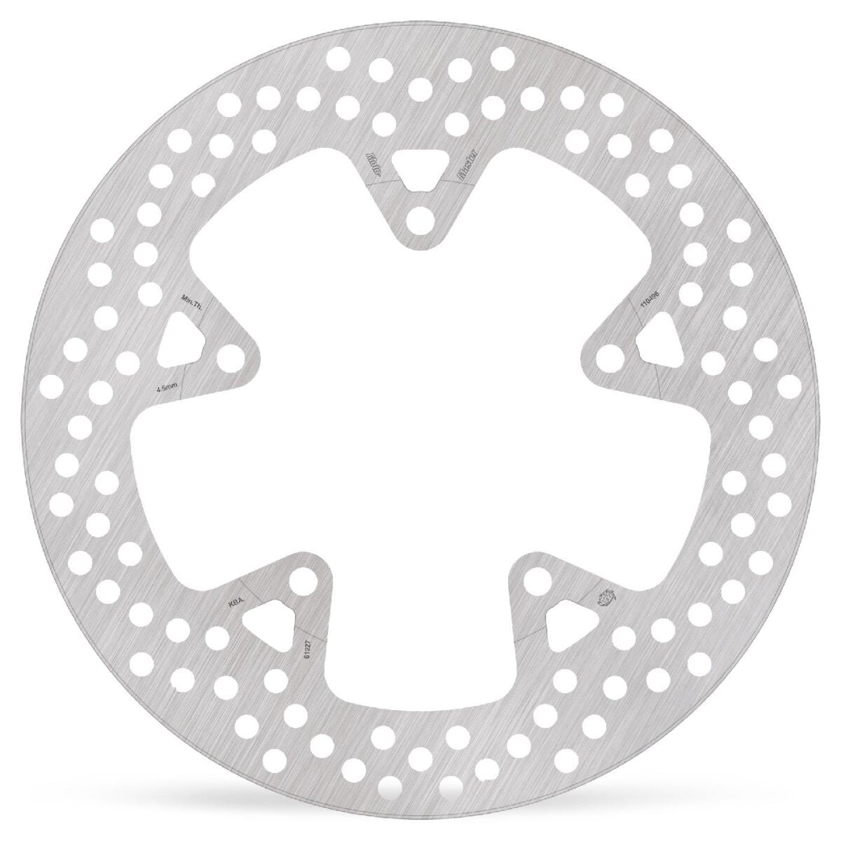 MOTO-MASTER BRAKE ROTOR FIXED HALO ROUND NATURAL 110496