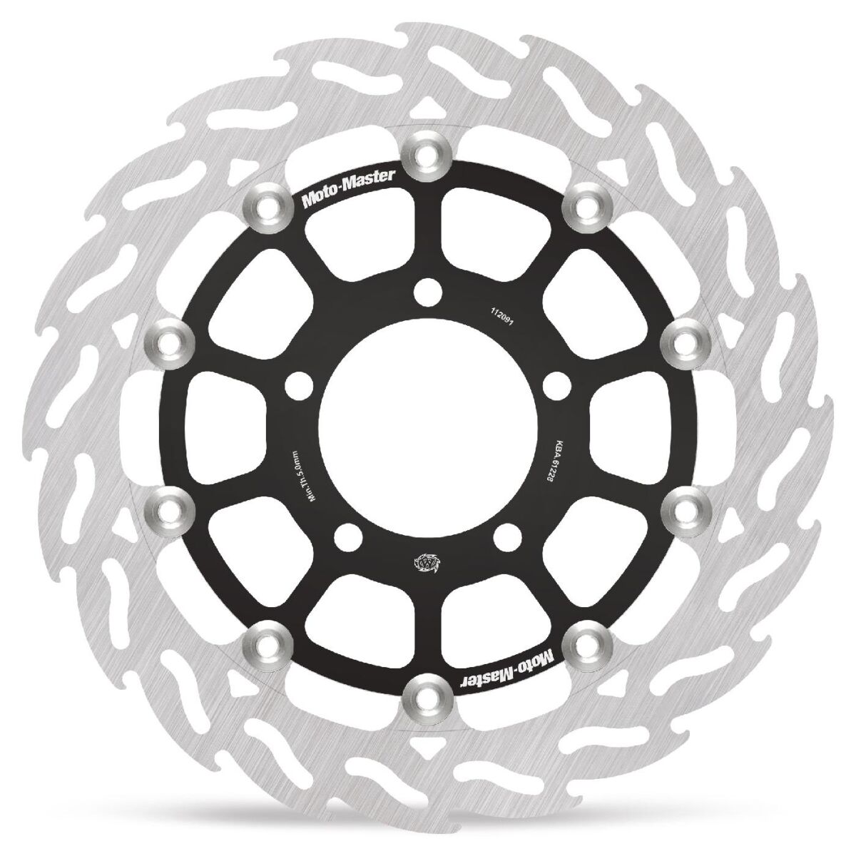 MOTO-MASTER BRAKE ROTOR FLOATING FLAME BLACK 112091