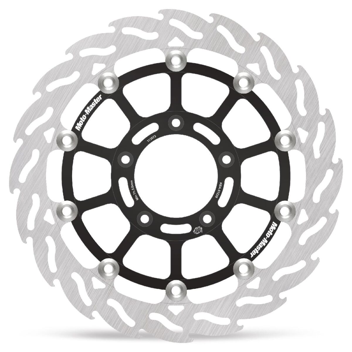 MOTO-MASTER BRAKE ROTOR FLOATING FLAME BLACK 113073
