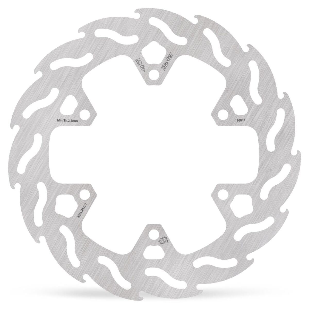 MOTO-MASTER BRAKE ROTOR FIXED FLAME FLAMED NATURAL 110647