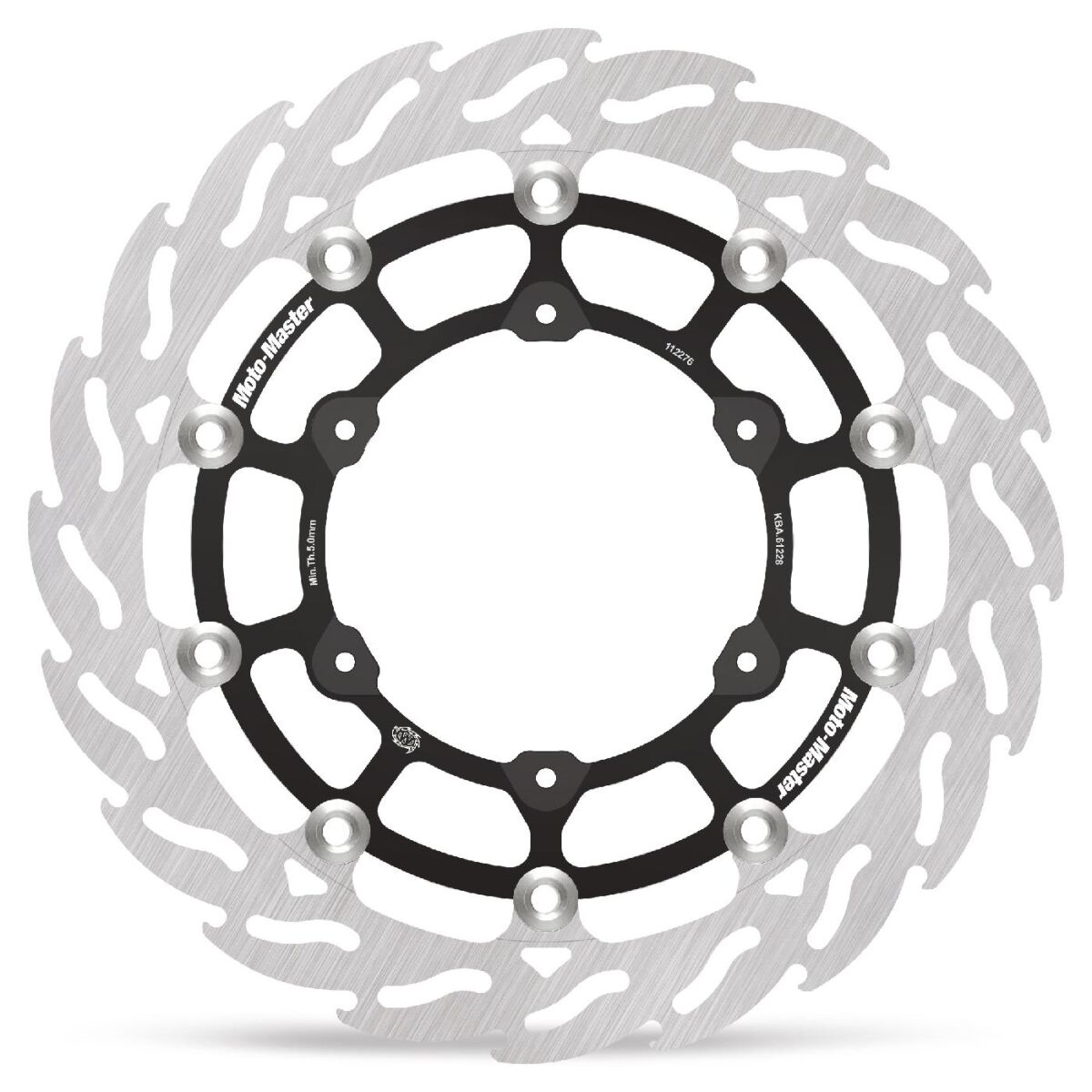 MOTO-MASTER BRAKE ROTOR FLOATING FLAME BLACK 112276