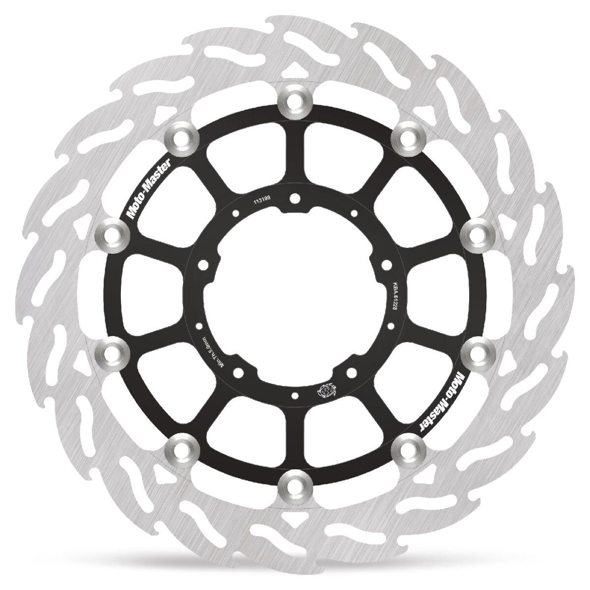MOTO-MASTER BRAKE ROTOR FLOATING FLAME BLACK 113198