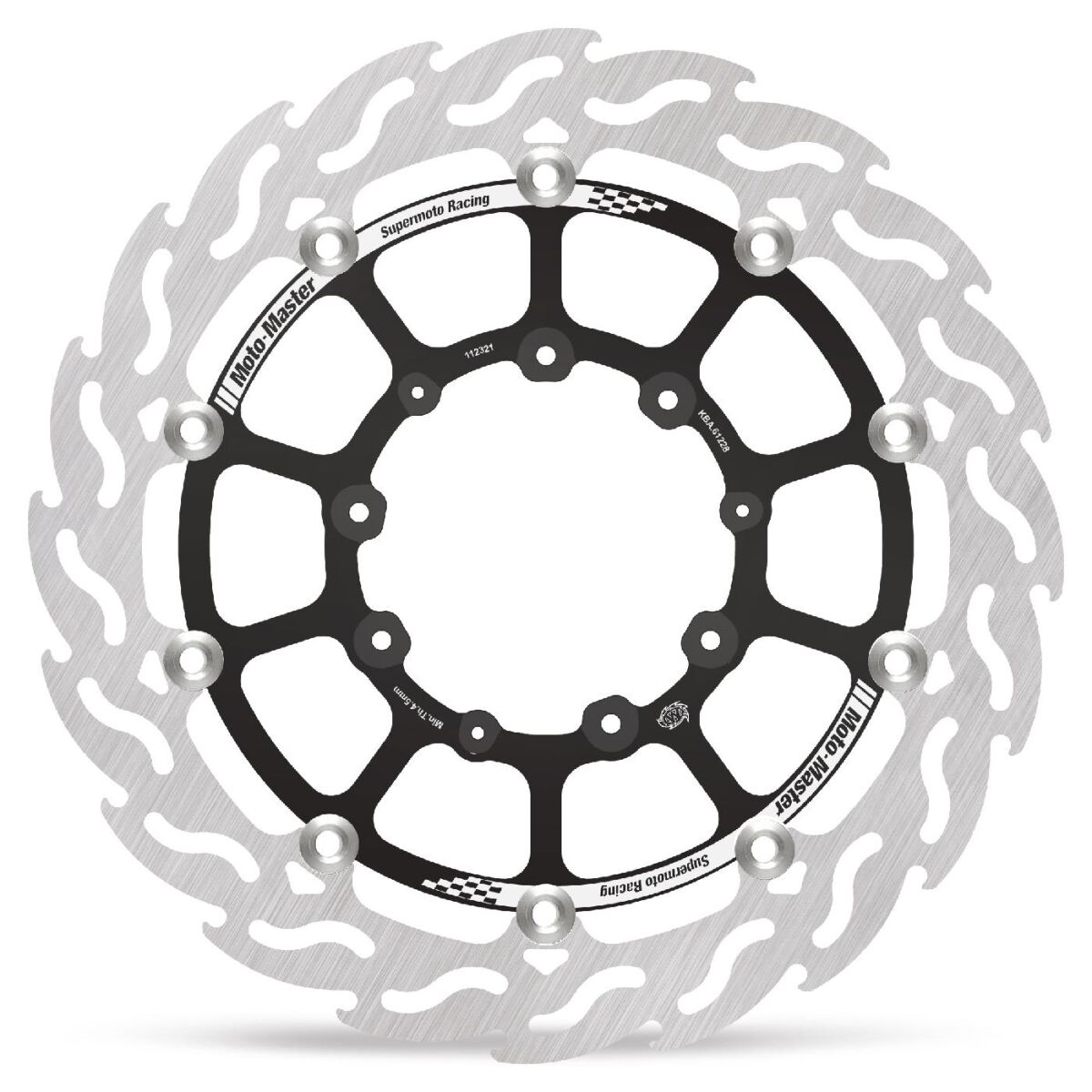 MOTO-MASTER BRAKE ROTOR FLOATING FLAME SUPERMOTO RACING 112321