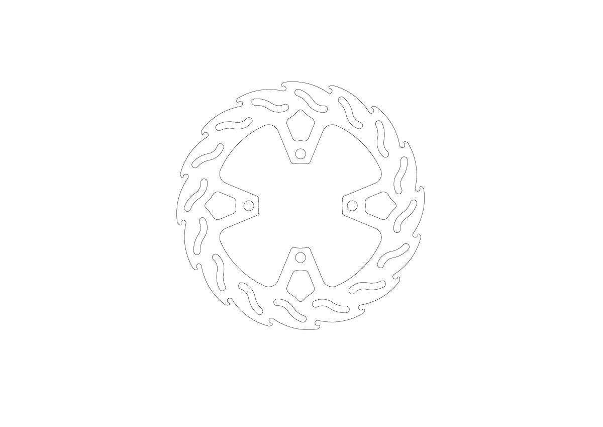 MOTO-MASTER BRAKE ROTOR FIXED FLAME 110981