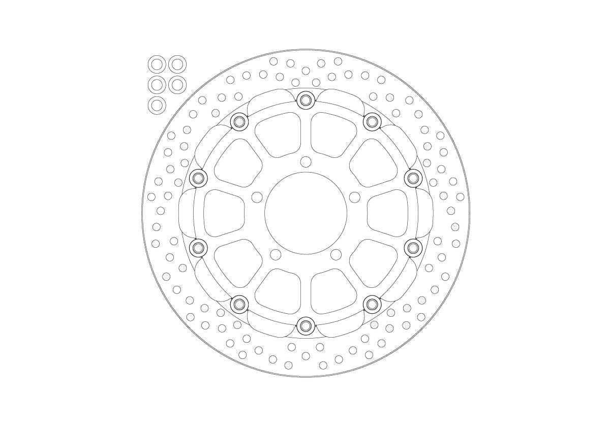 MOTO-MASTER BRAKE ROTOR FLOATING HALO 112434