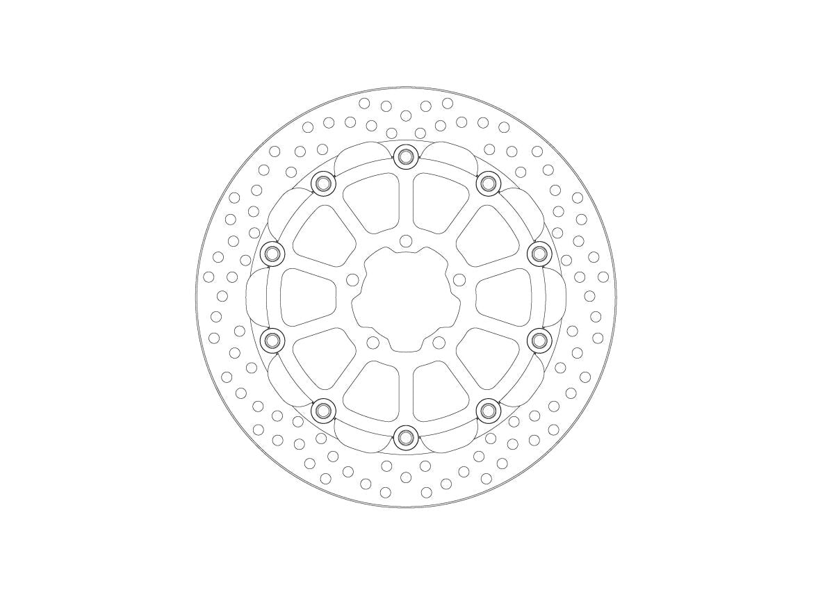 MOTO-MASTER BRAKE ROTOR FLOATING RACING HALO 112431