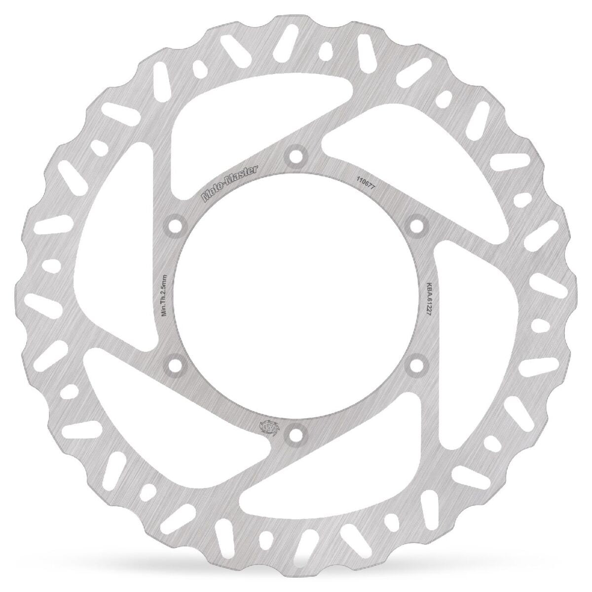 MOTO-MASTER BRAKE ROTOR FIXED NITRO CONTURED NATURAL 110677