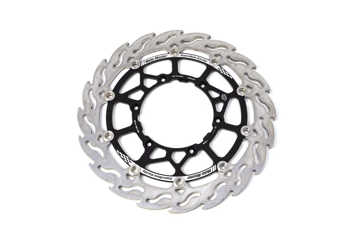 MOTO-MASTER BRAKE ROTOR SUPERMOTO RACING FLOATING FLAME FRONT 112338