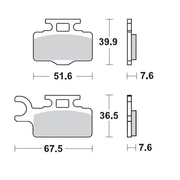 MOTO-MASTER BRAKE PAD OFFROAD SINTER PRO RACING 94111