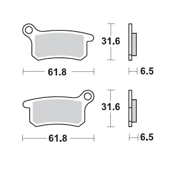 MOTO-MASTER BRAKE PAD OFFROAD SINTER PRO RACING GP 94612