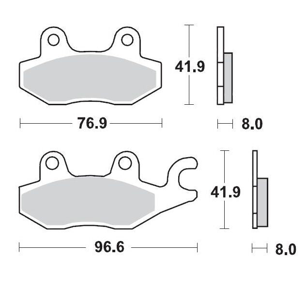 MOTO-MASTER BRAKE PAD ATV SINTER PRO RACING 92611
