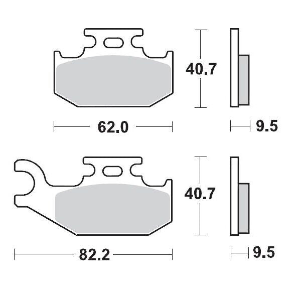 MOTO-MASTER BRAKE PAD ATV SINTER PRO RACING 95011