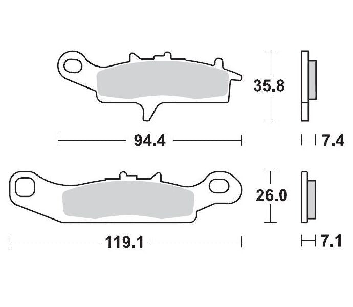MOTO-MASTER BRAKE PAD ATV SINTER PRO RACING 95411