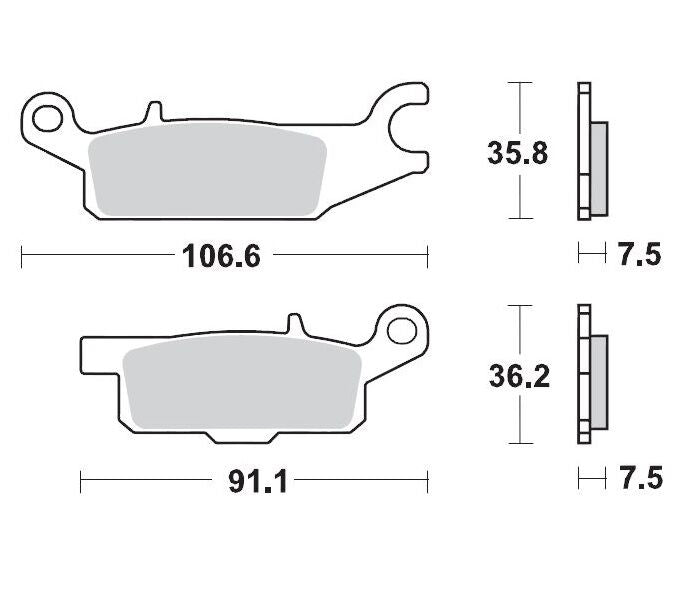 MOTO-MASTER BRAKE PAD ATV SINTER PRO RACING 96011