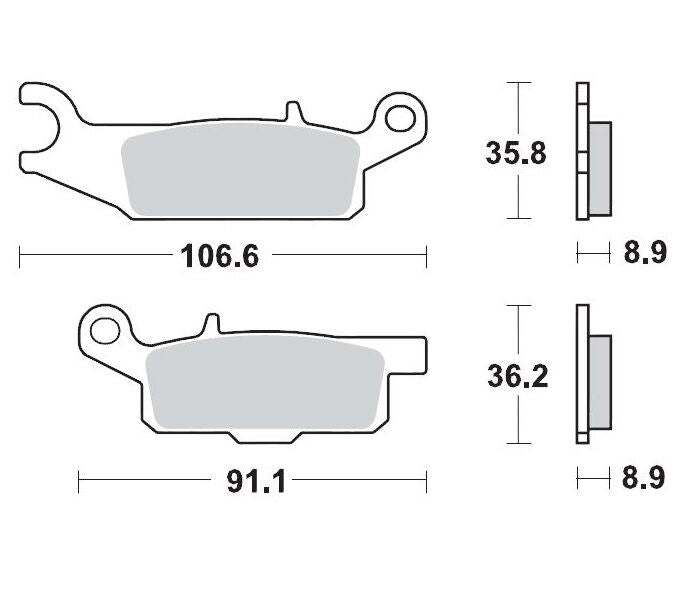 MOTO-MASTER BRAKE PAD ATV SINTER PRO RACING 96111