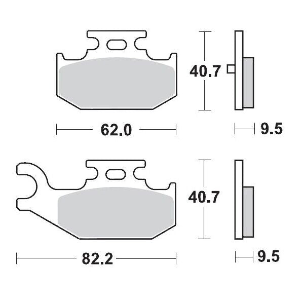 MOTO-MASTER BRAKE PAD ATV SINTER PRO RACING 96411