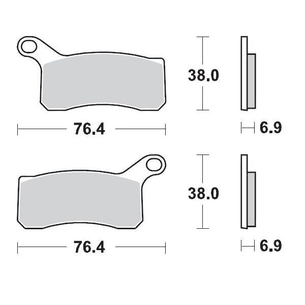 MOTO-MASTER BRAKE PAD ATV SINTER PRO RACING 96511
