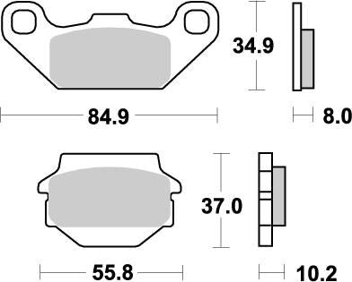 MOTO-MASTER BRAKE PAD ATV NITRO 91321