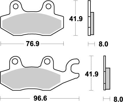 MOTO-MASTER BRAKE PAD ATV NITRO 92621