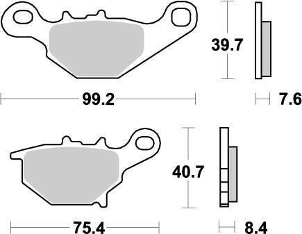 MOTO-MASTER BRAKE PAD OFFROAD NITRO 94821