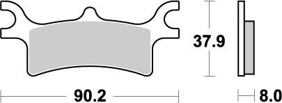 MOTO-MASTER BRAKE PAD ATV SINTER PRO RACING 95611