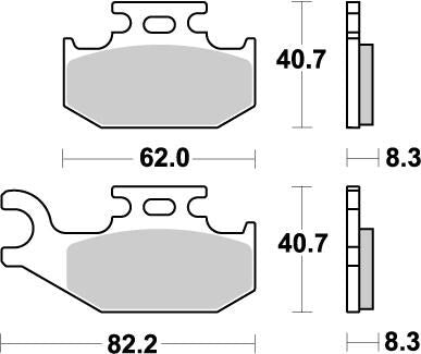 MOTO-MASTER BRAKE PAD ATV NITRO 96321