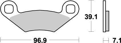 MOTO-MASTER BRAKE PAD ATV NITRO 97021