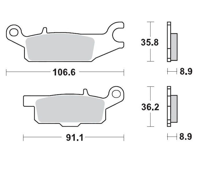 MOTO-MASTER BRAKE PAD ATV NITRO 96221