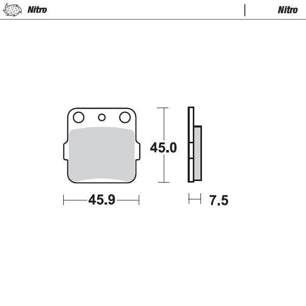 MOTO-MASTER BRAKE PAD ATV NITRO 91421