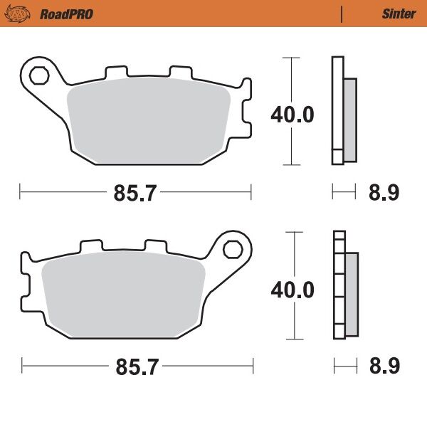 MOTO-MASTER BRAKE PAD ROADPRO SINTER 403102