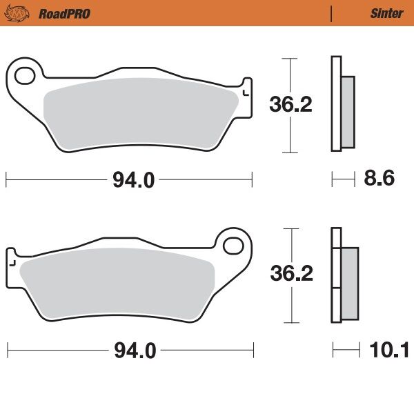 MOTO-MASTER BRAKE PAD ROADPRO SINTER 405402