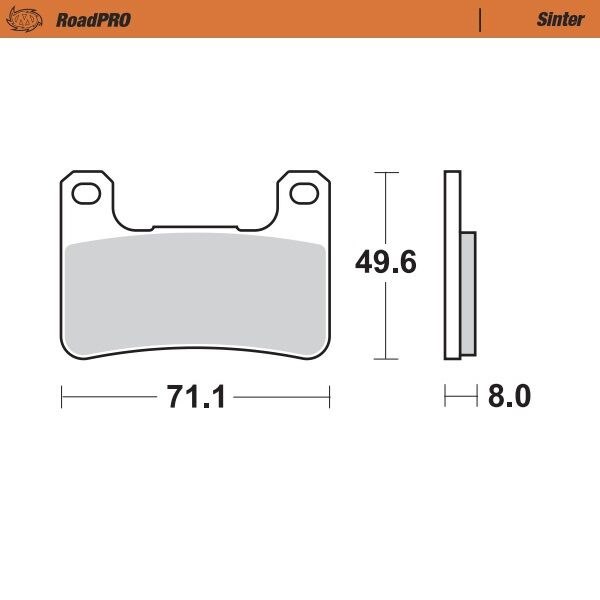 MOTO-MASTER BRAKE PAD ROADPRO SINTER 406301