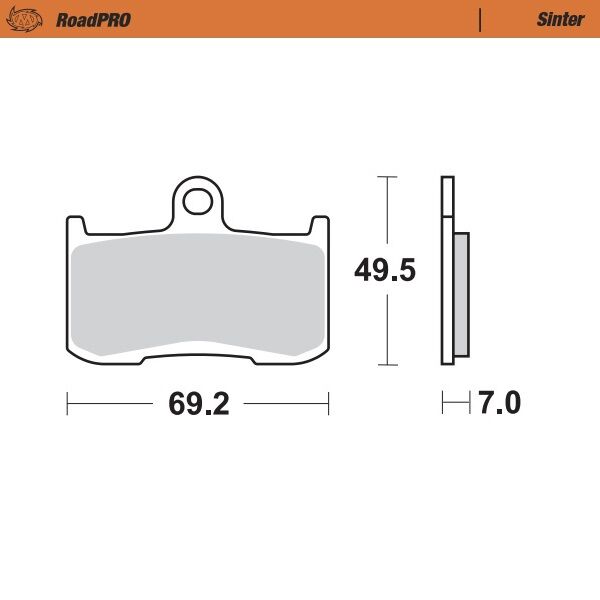 MOTO-MASTER BRAKE PAD ROADPRO SINTER 406001