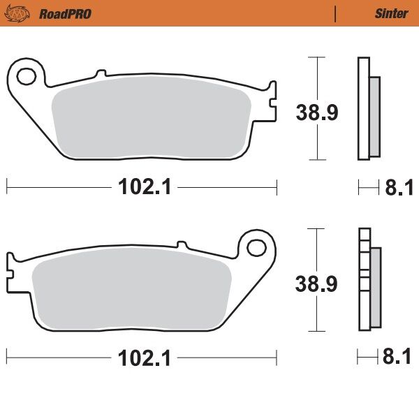MOTO-MASTER BRAKE PAD ROADPRO SINTER 402501