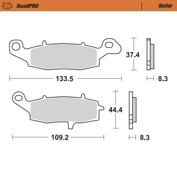 MOTO-MASTER BRAKE PAD ROADPRO SINTER 404201