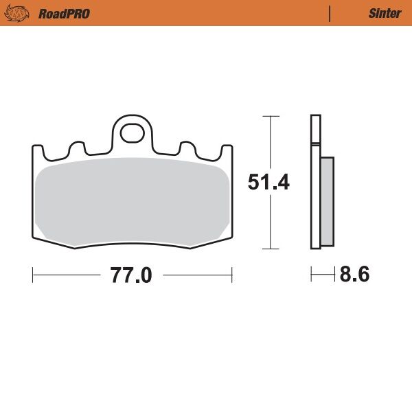 MOTO-MASTER BRAKE PAD ROADPRO SINTER 406201