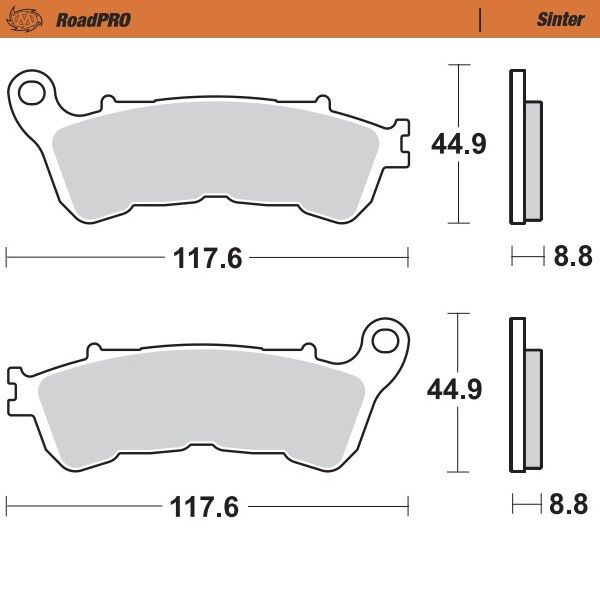 MOTO-MASTER BRAKE PAD ROADPRO SINTER 406501