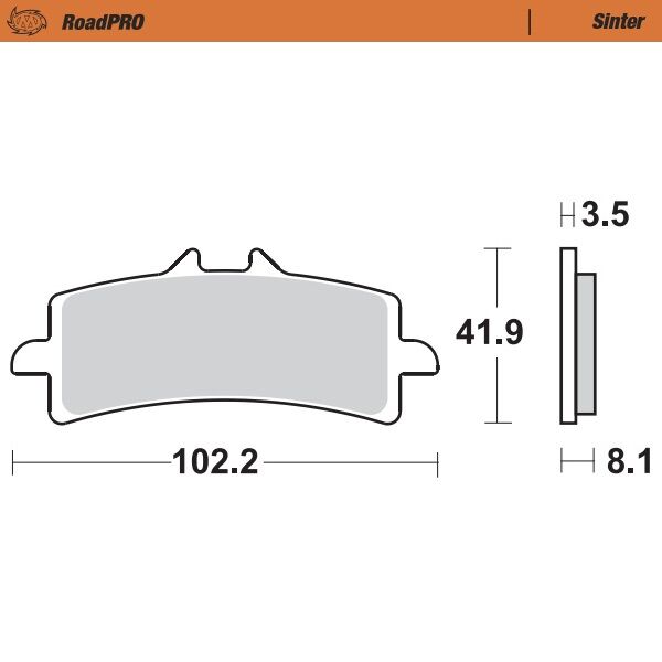 MOTO-MASTER BRAKE PAD ROADPRO SINTER 407001