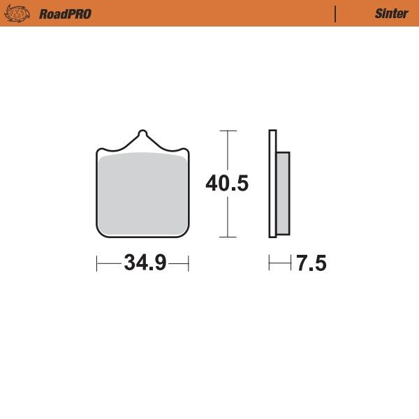 MOTO-MASTER BRAKE PAD ROADPRO SINTER 405501