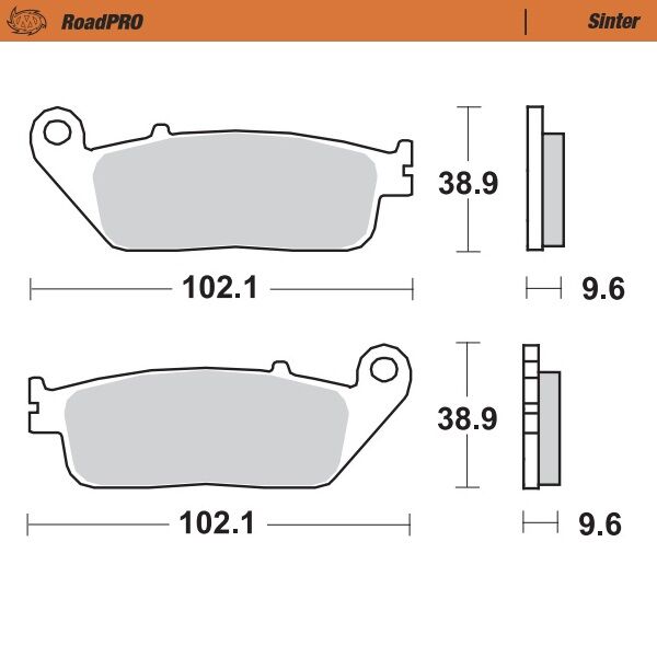 MOTO-MASTER BRAKE PAD ROADPRO SINTER 404001