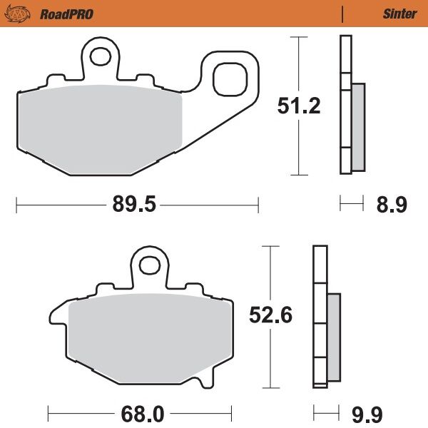 MOTO-MASTER BRAKE PAD ROADPRO SINTER 403702