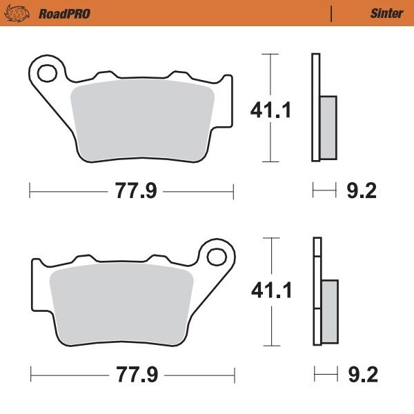 MOTO-MASTER BRAKE PAD ROADPRO SINTER 403402