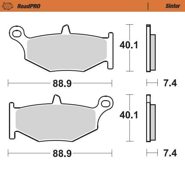 MOTO-MASTER BRAKE PAD ROADPRO SINTER 406602